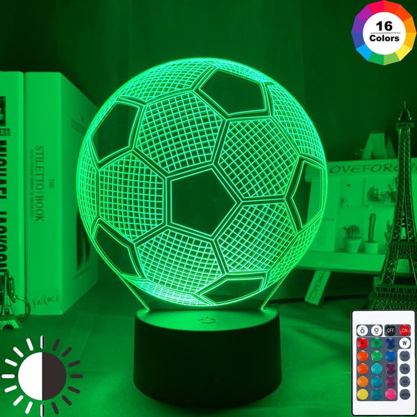 Gadget Gerbil 3D LED Soccer Ball Lamp Night Light (16 Color Remote)