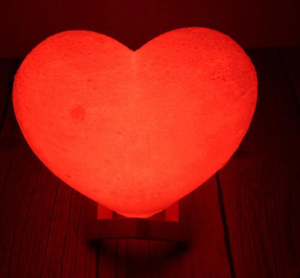 Gadget Gerbil 3D Printed Heart Lamp (16 Color Remote)
