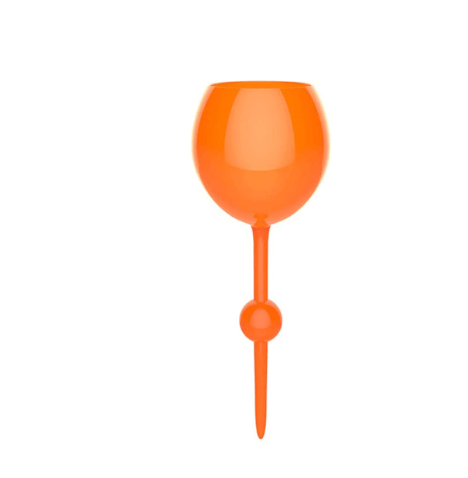 Gadget Gerbil Orange Floating Beach Sand Wine Glass
