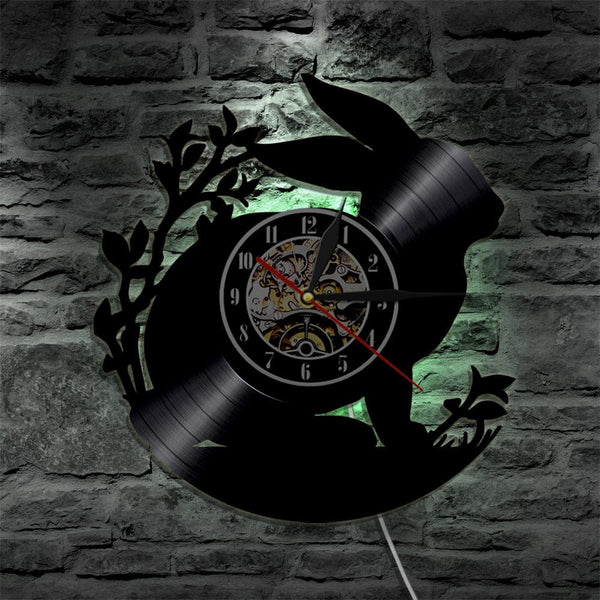 Gadget Gerbil Vinyl Record Rabbit Wall Clock