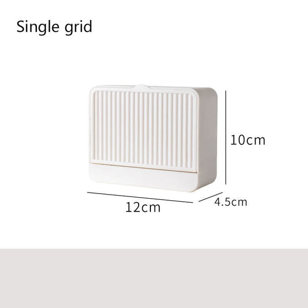 Gadget Gerbil 01White / Single grid Wall Mounted Grids Soap Storage Box