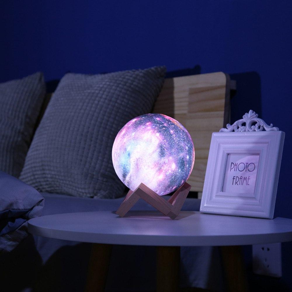 Gadget Gerbil 12cm 3D Printed Galaxy Moon Lamp