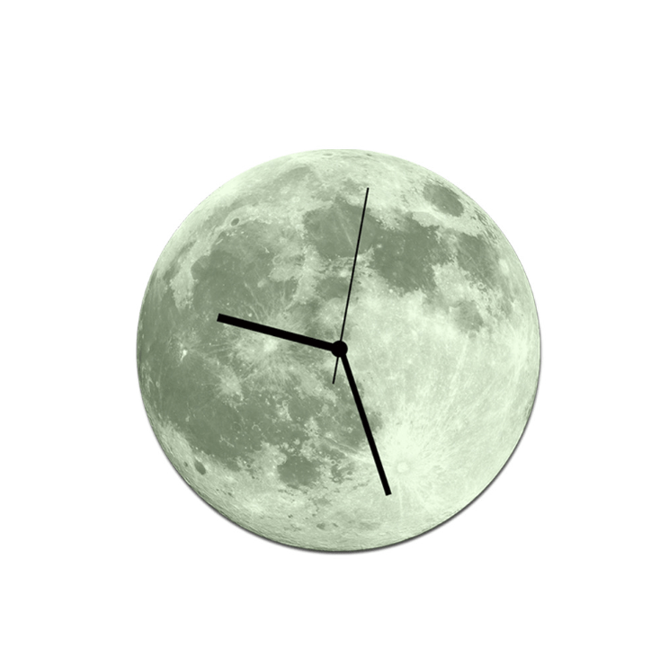 Gadget Gerbil 12in Glow In The Dark Moon Wall Clock
