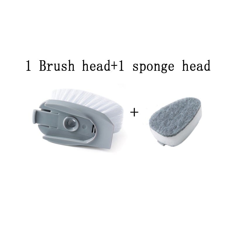Gadget Gerbil 1Brush and 1sponge 2 In 1 Dishwashing Handle Cleaning Brush