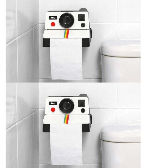 Gadget Gerbil 1pc Retro Polaroid Camera Toilet Paper Holder
