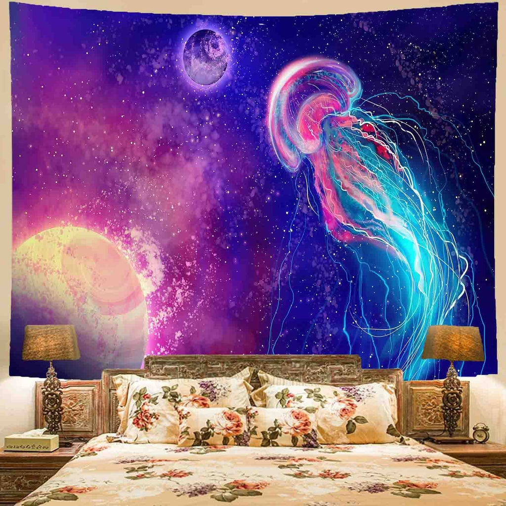 Gadget Gerbil 2 Style / 150x130cm Psychedelic Jellyfish Tapestry