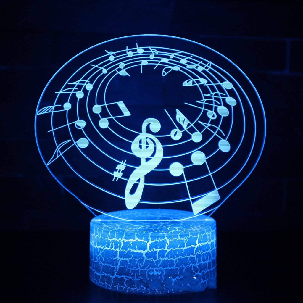 Gadget Gerbil 2 style / Crack 16 colors 3D LED Musical Notes Lamp