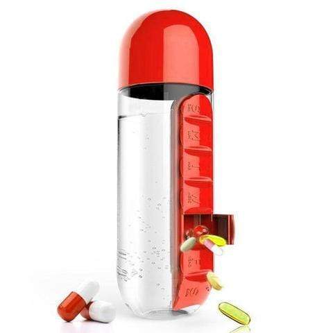 Gadget Gerbil 20oz Pill Organizer Water Bottle