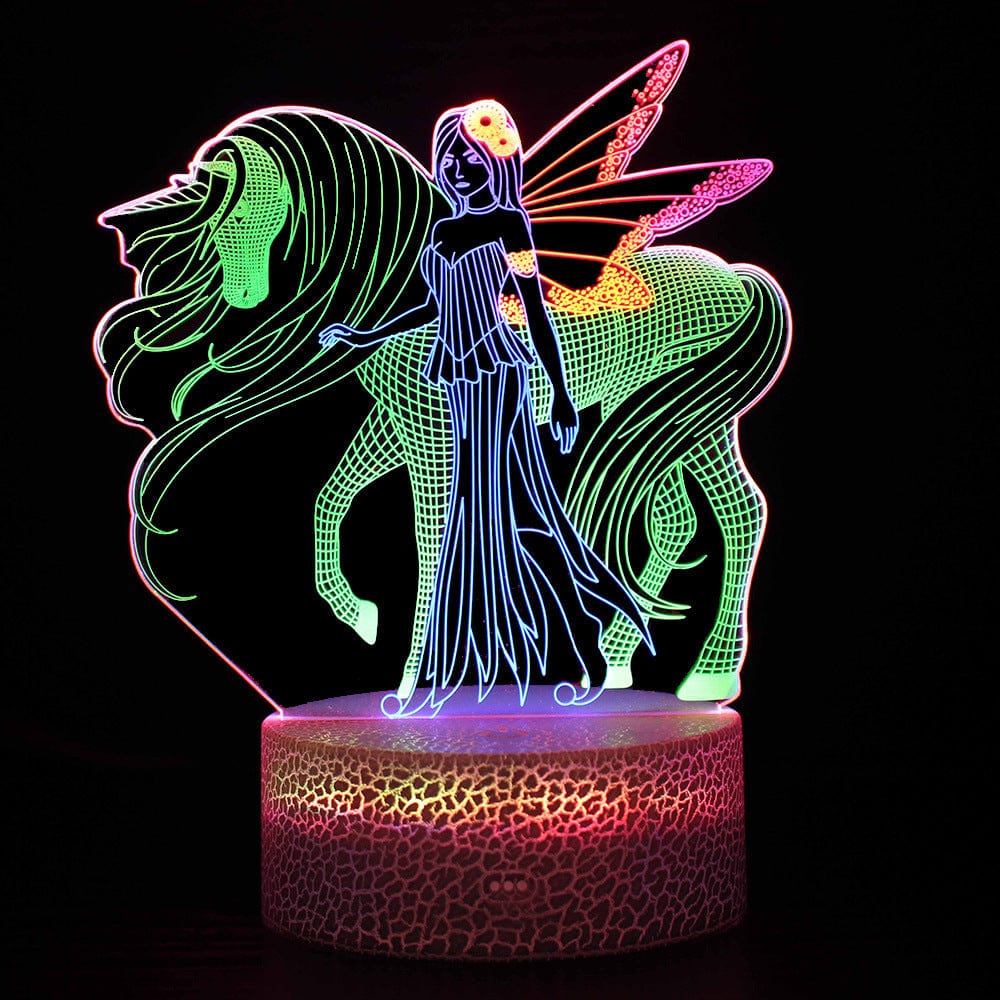 Gadget Gerbil 3D Fairy Unicorn Night Light