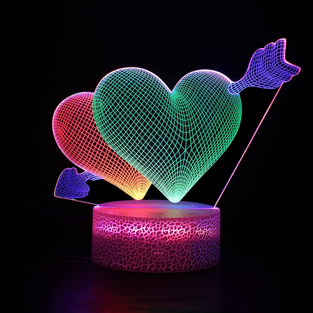 Gadget Gerbil 3D Heart Arrow Night Light