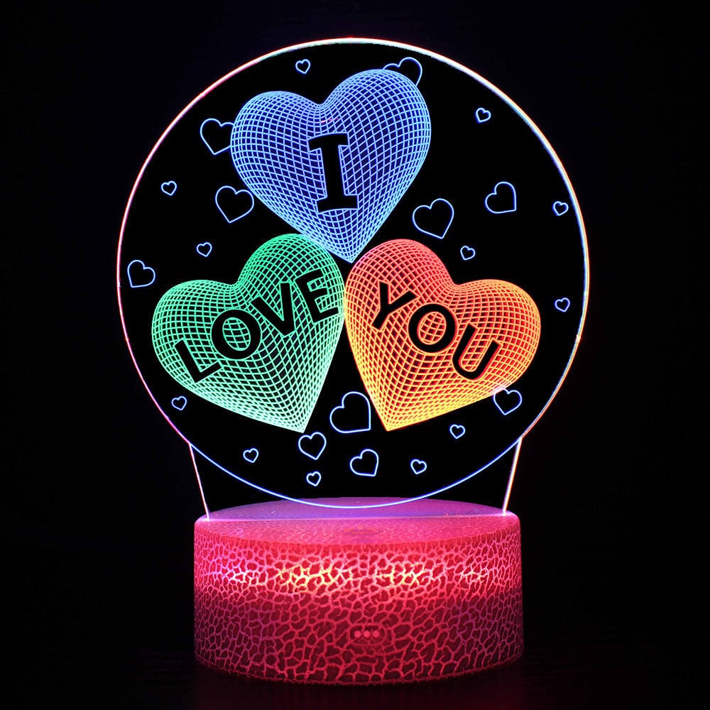 Gadget Gerbil 3D I Love You Lamp Night Light