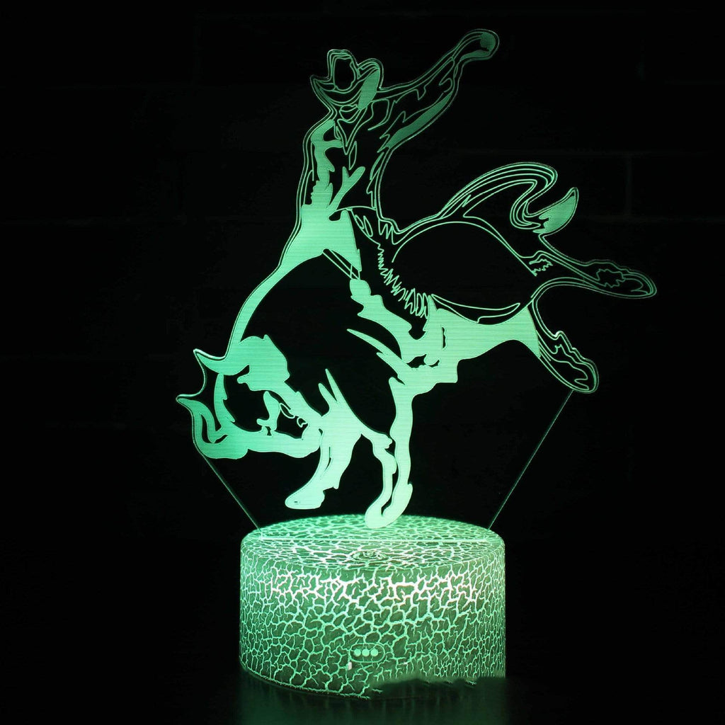 Gadget Gerbil 3D LED Bull Riding Lamp