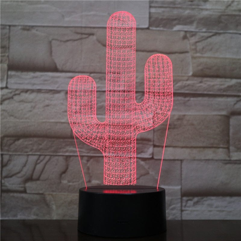 Gadget Gerbil 3D LED Cactus Lamp Night Light