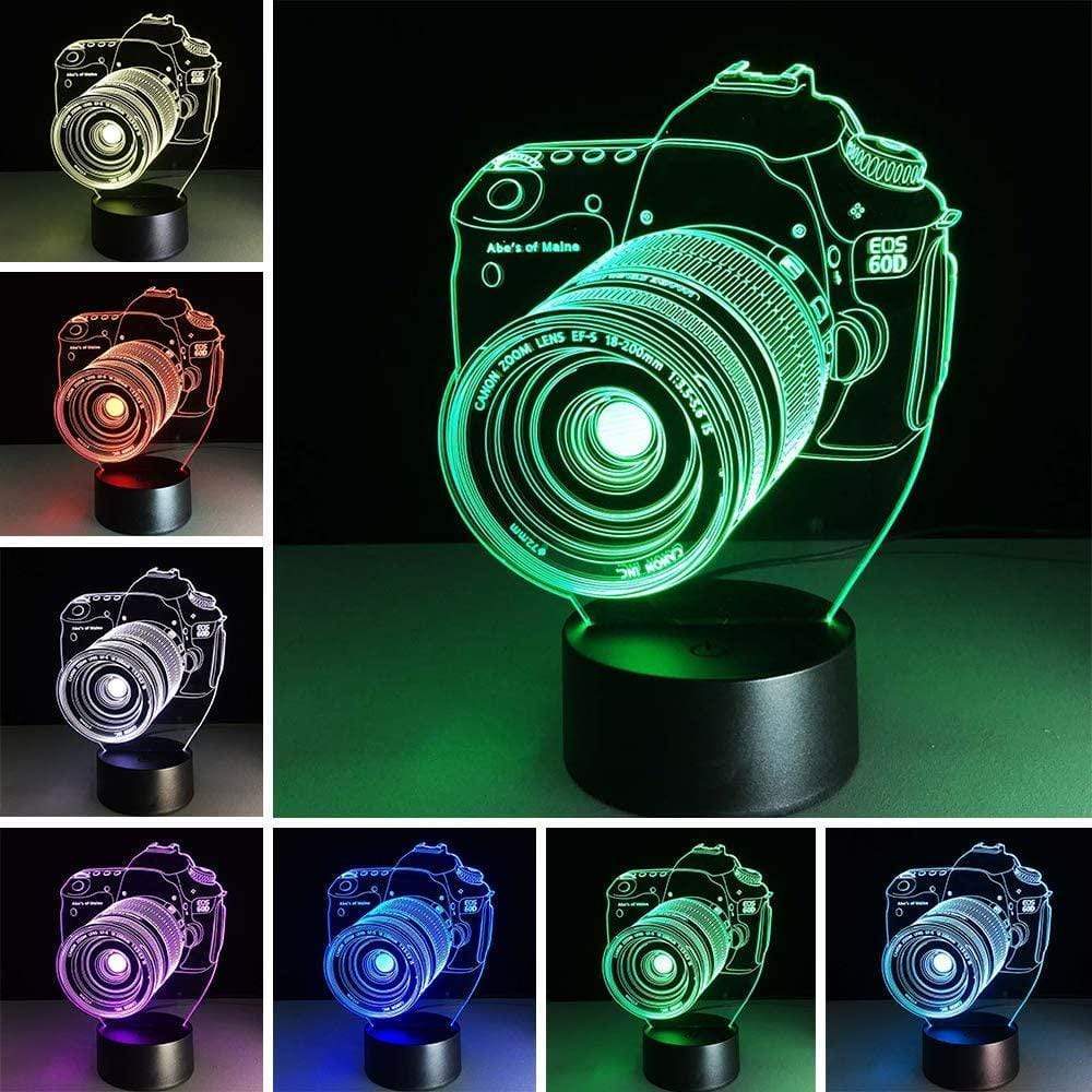 Gadget Gerbil 3D LED Camera Lamp Night Light (7 Colors)