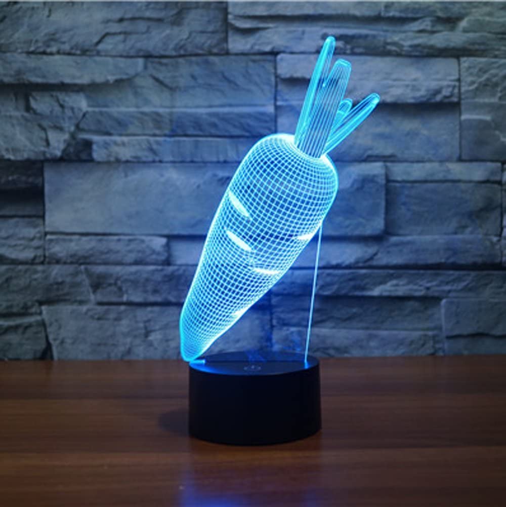 Gadget Gerbil 3D LED Carrot Lamp (7 Color Remote)