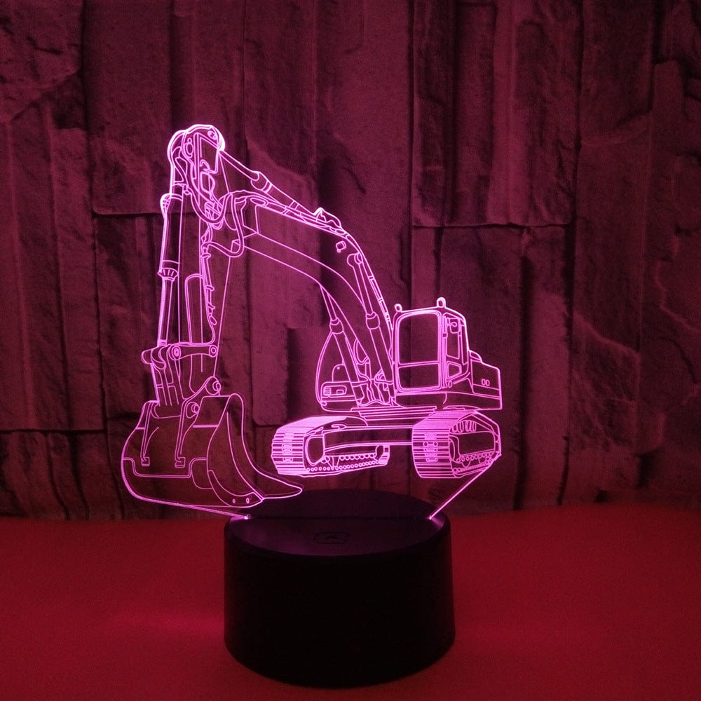 Gadget Gerbil 3D LED Excavator Lamp Night Light