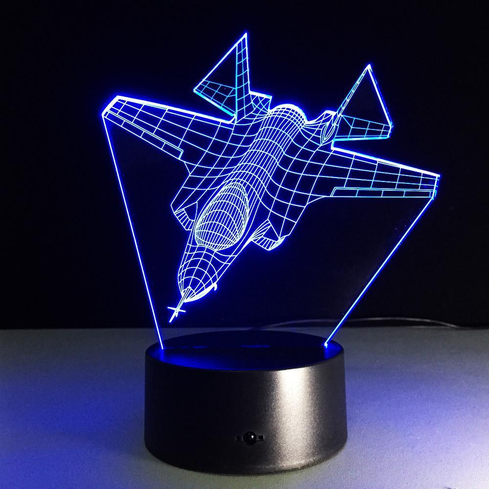 Gadget Gerbil 3D LED Fighter Jet Lamp