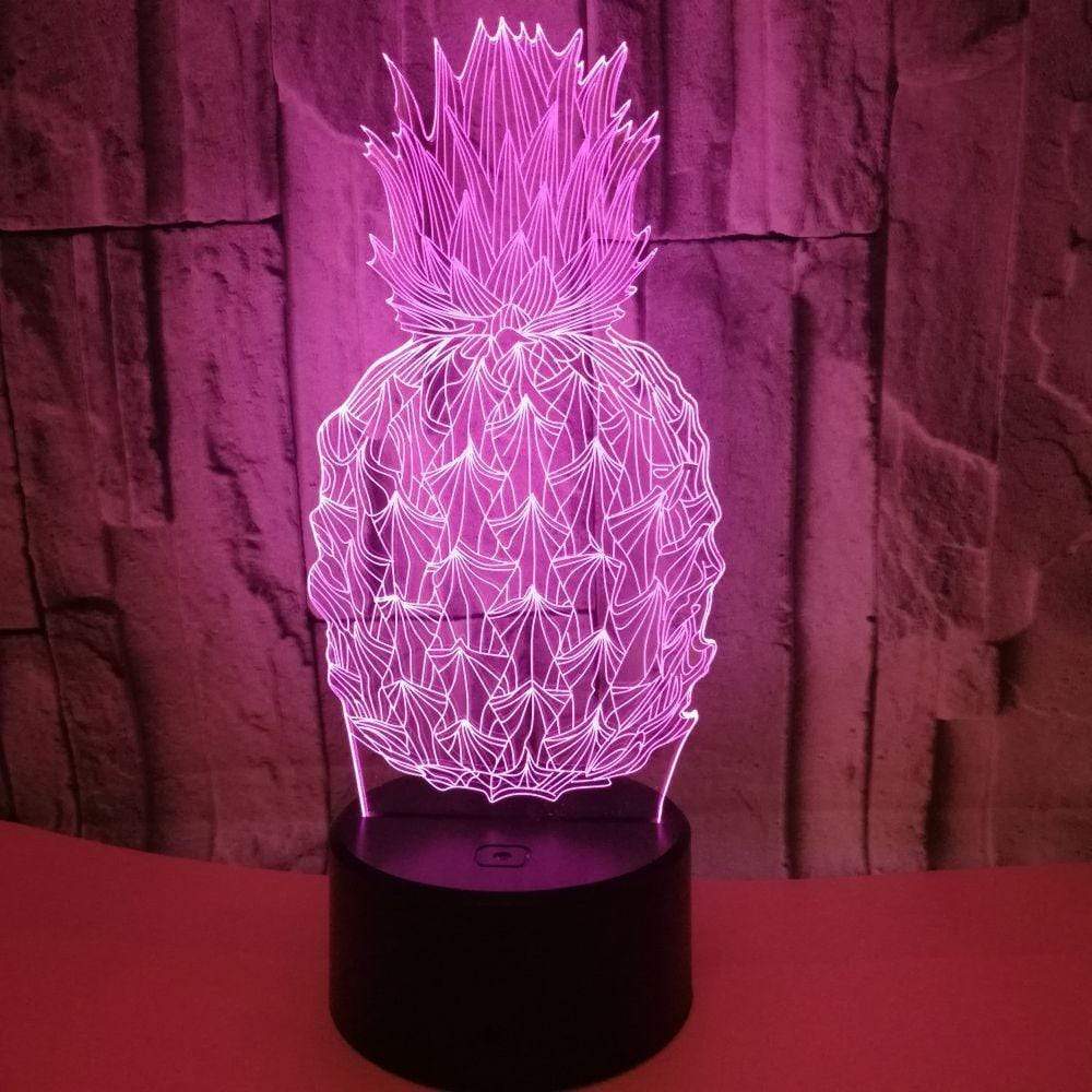 Gadget Gerbil 3D LED Pineapple Lamp Night Light (16 Color Remote)
