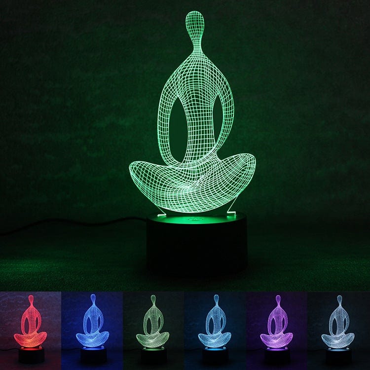 Gadget Gerbil 3D LED Yoga Meditation Lamp Night Light