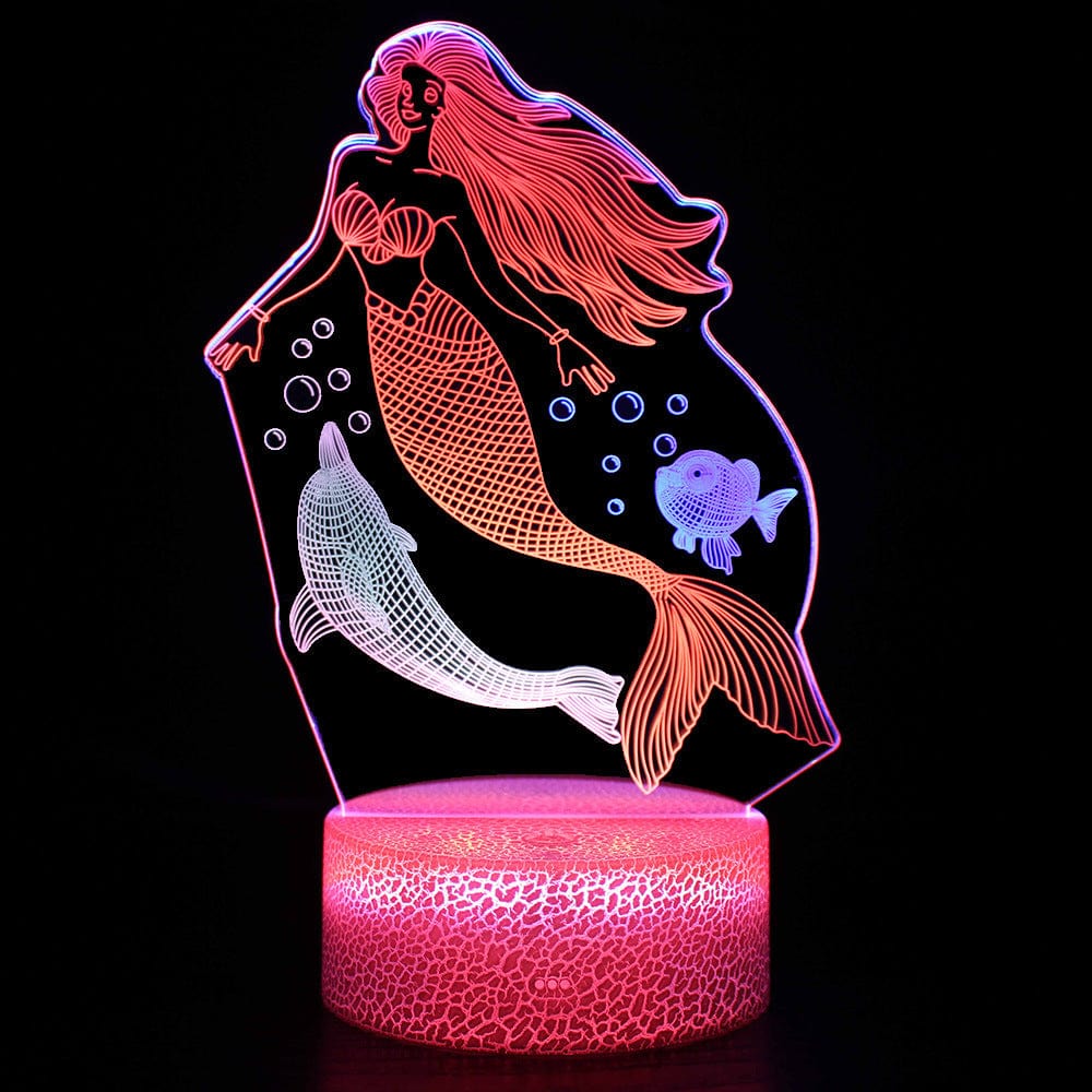 Gadget Gerbil 3D Mermaid Lamp Night Light