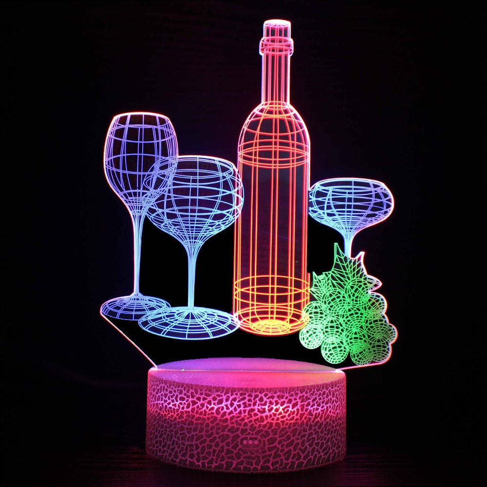 Gadget Gerbil 3D Wine Lamp Night Light
