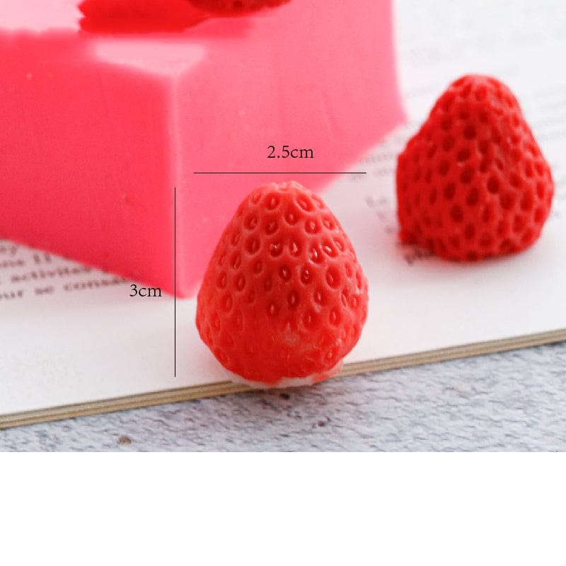 Gadget Gerbil 4 Slot Mold Silicone Strawberry Candle Mold