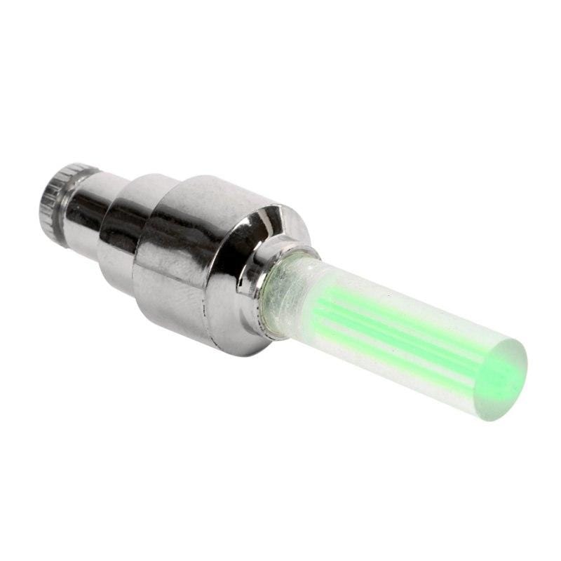 Gadget Gerbil 4pcs green Light Up Valve Caps for Bikes