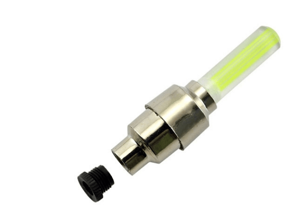 Gadget Gerbil 4pcYellow Light Up Valve Caps for Bikes