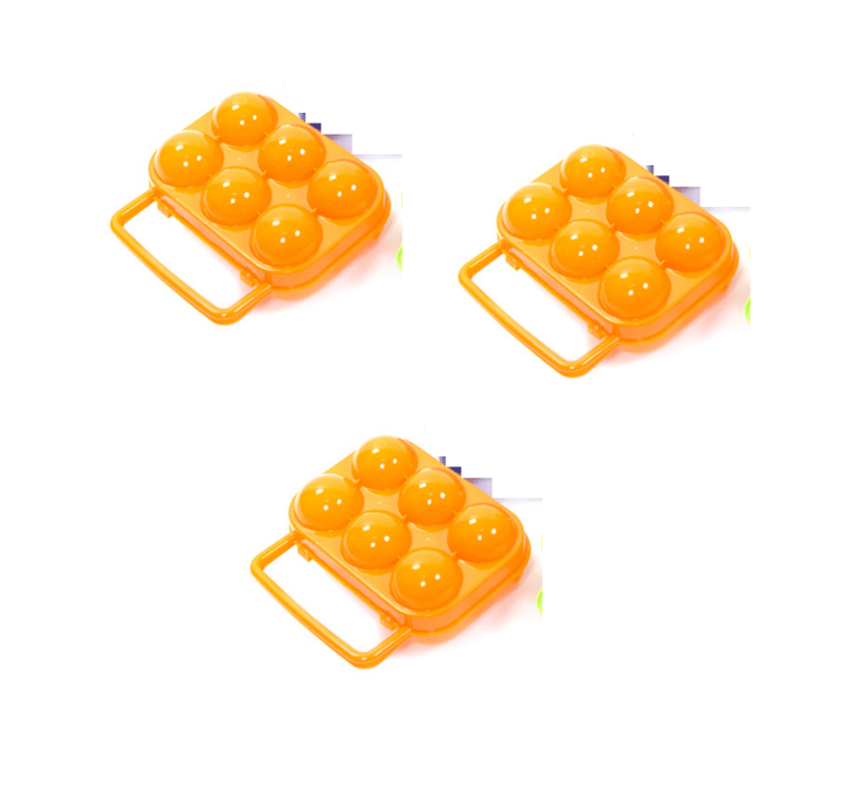 Gadget Gerbil 6grids 3pcs Portable Camping Egg Container