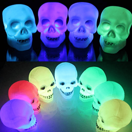 Gadget Gerbil 7 Color Silicone LED Skull Night Light