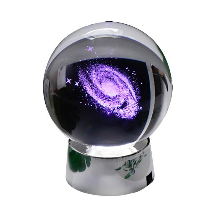 Gadget Gerbil 80mm LED base Milky Way Galaxy Crystal Ball