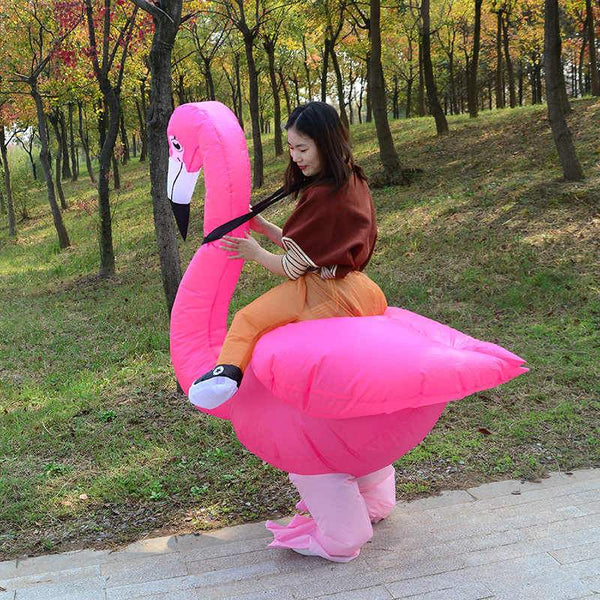 Gadget Gerbil Adult Inflatable Riding Flamingo Costume