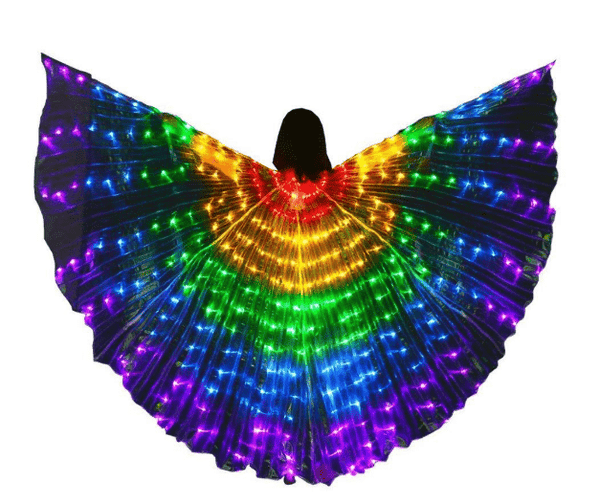 Gadget Gerbil Adult Rainbow LED Butterfly Wings Performance Costume