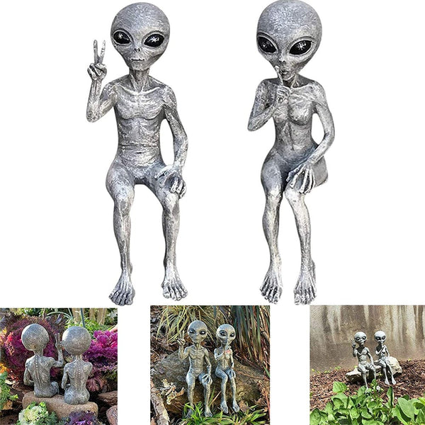 Gadget Gerbil Alien Garden Statue
