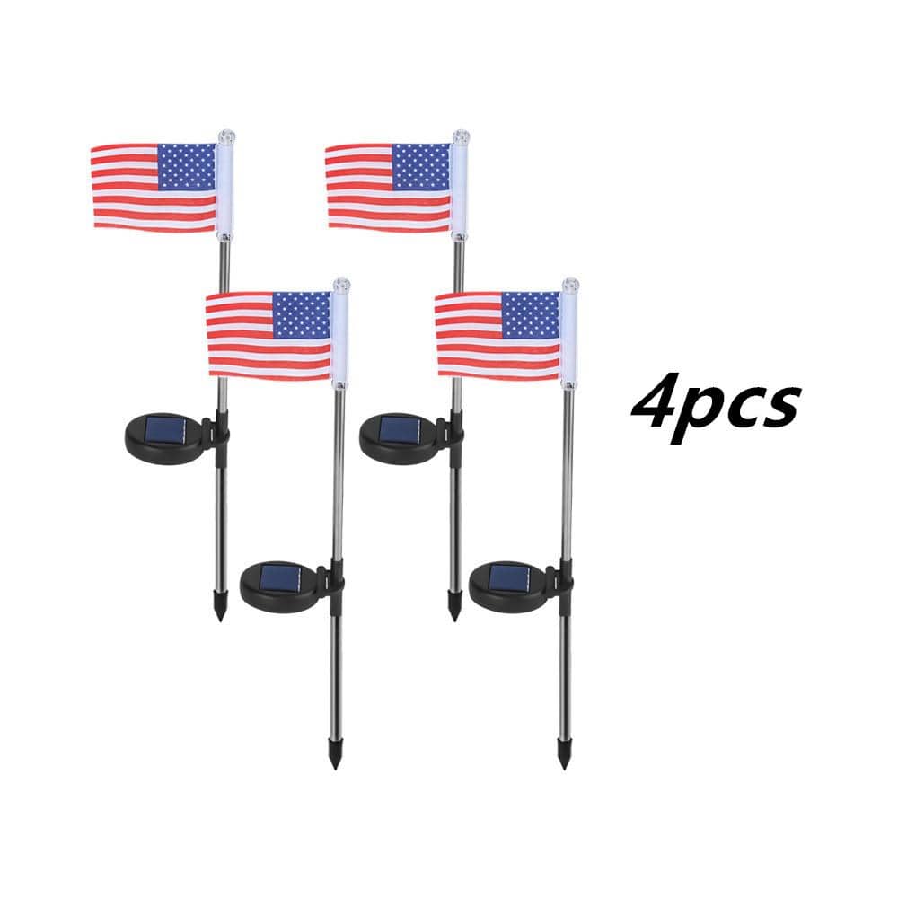 Gadget Gerbil American flag / 4PCS Solar Garden Flags