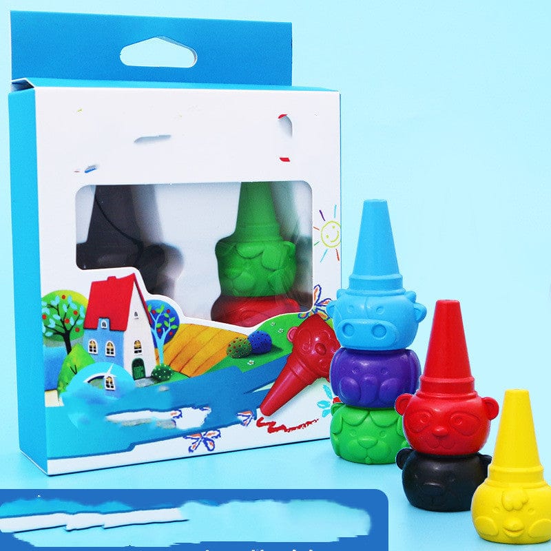 Gadget Gerbil Animal Finger Crayons (6 Colors)