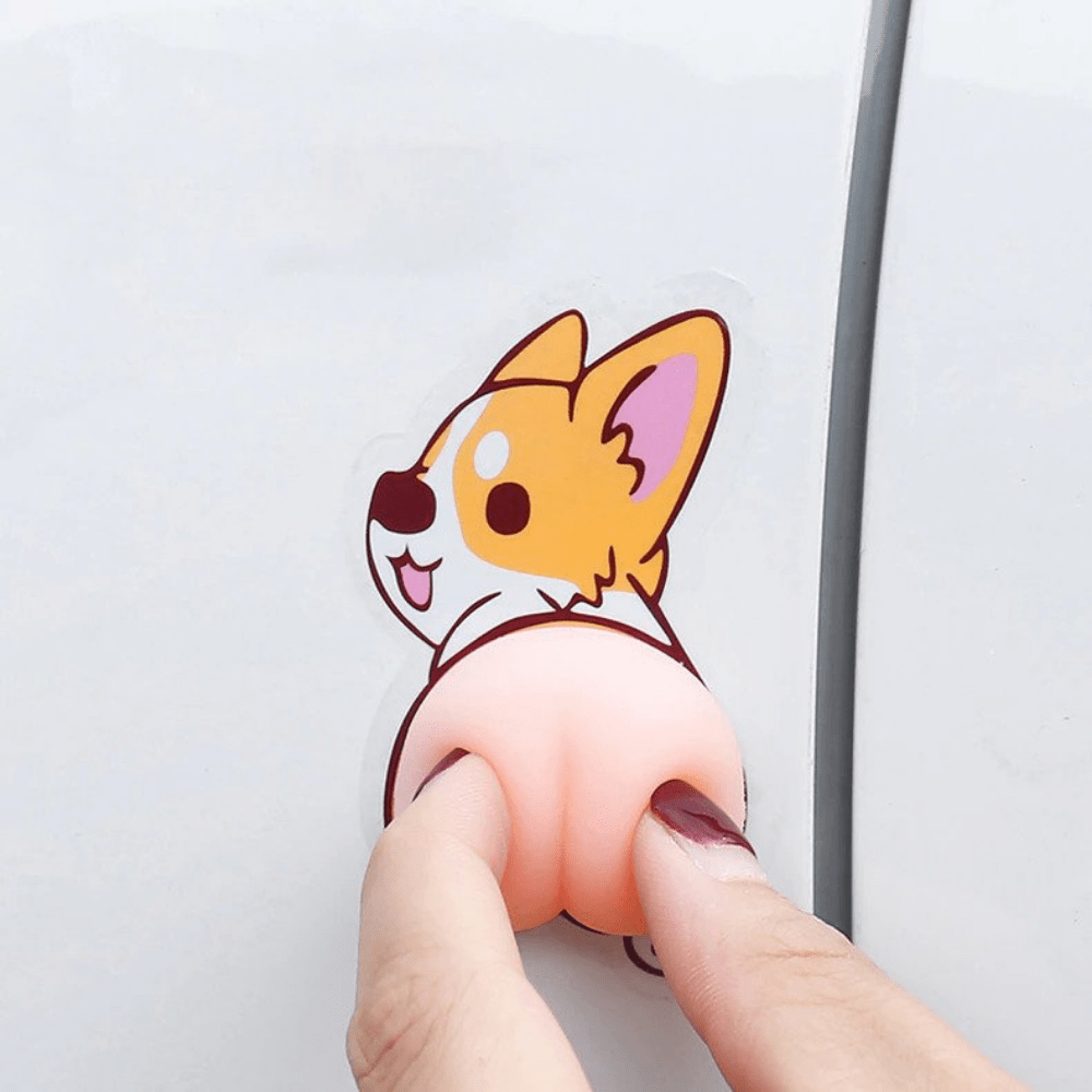 Gadget Gerbil Anti-Scratch Squishy Corgi Dog Butt Car Door Protector