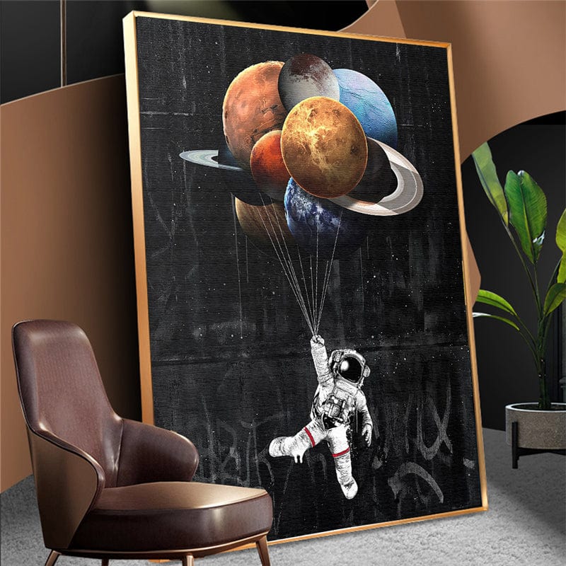 Gadget Gerbil Astronaut Outer Space Balloons Painting