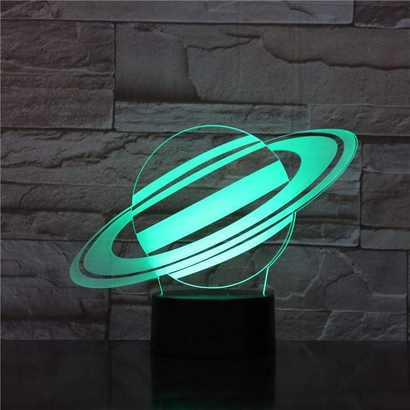 Gadget Gerbil Balck Night light 3D LED Saturn Lamp
