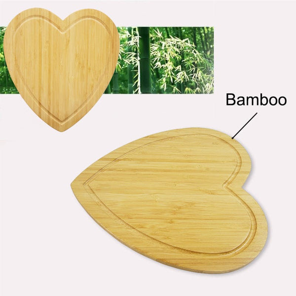 Gadget Gerbil Bamboo Heart Shaped Cutting Board