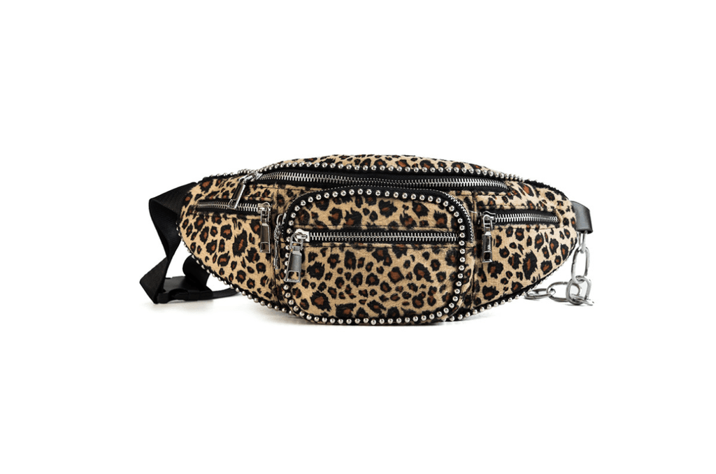 Gadget Gerbil Bead Khaki Leopard Print Fanny Pack