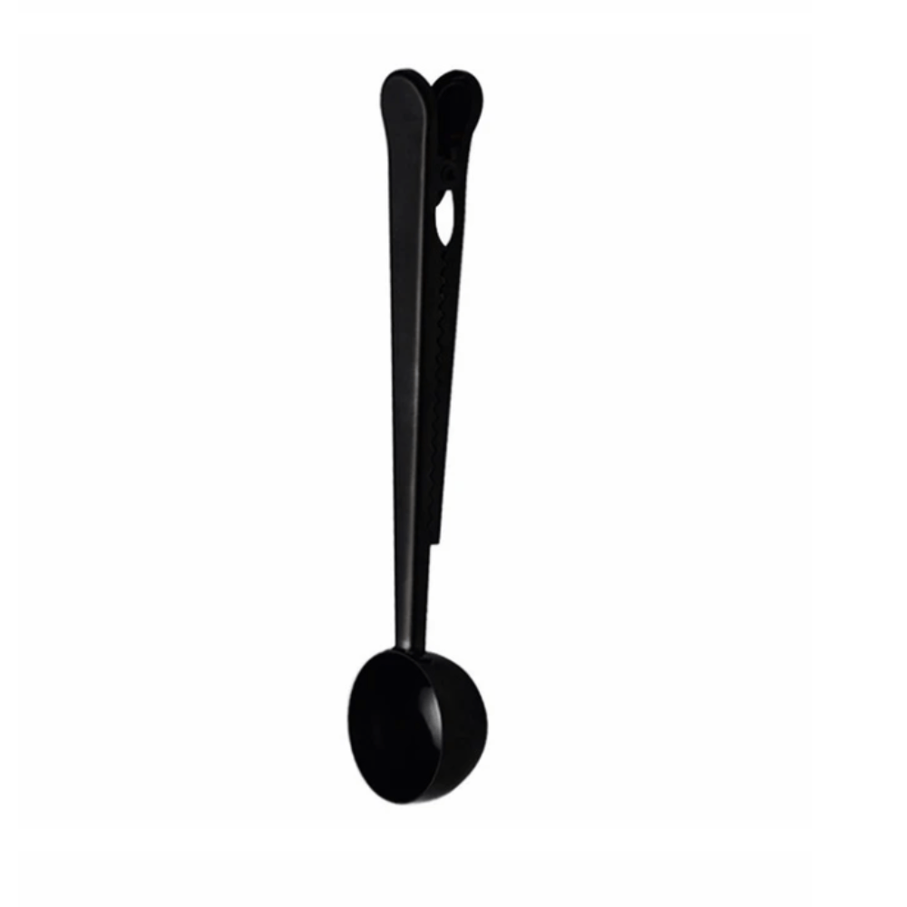 Gadget Gerbil Black 2-in-1 Coffee Clip Spoon