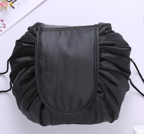 Gadget Gerbil Black Animal Printing Large Capacity Drawstring Lazy Cosmetic Storage Bag
