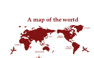 Gadget Gerbil Black coffee / 176X86 A Map Of The World Wall Sticker
