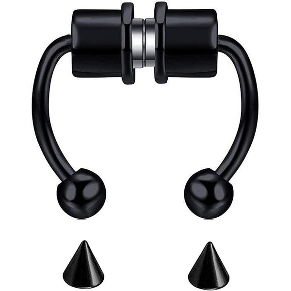 Gadget Gerbil Black Fake Magnetic Nose Ring