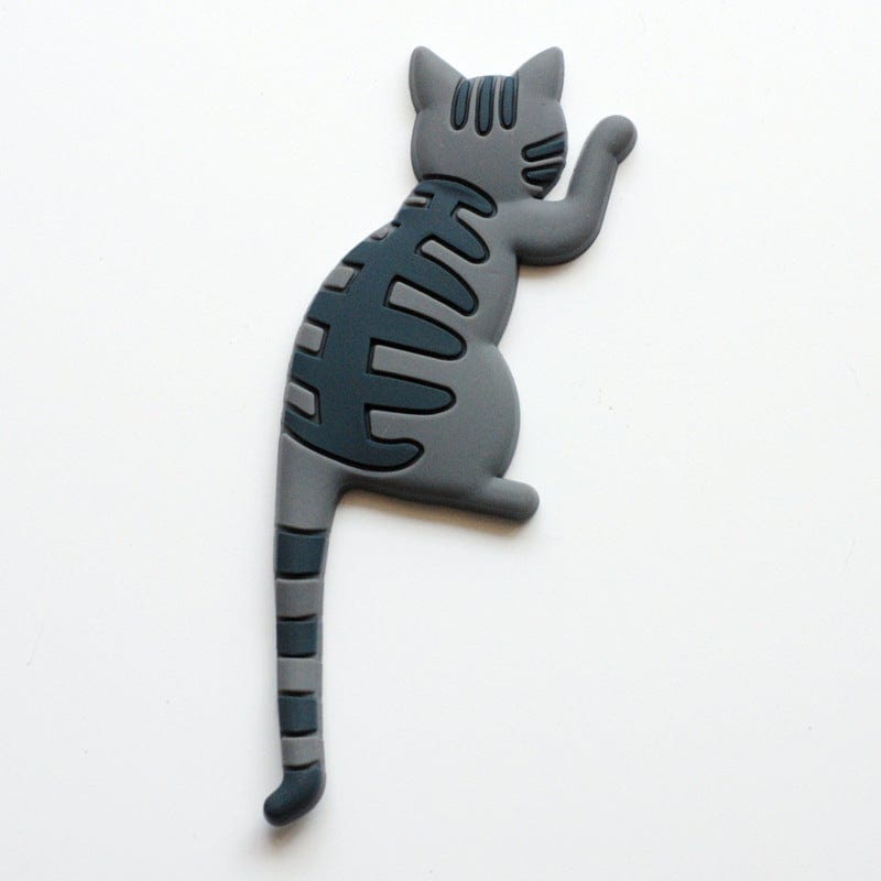 Gadget Gerbil Black grey / Sitting Up Cat Tail Refrigerator Magnet