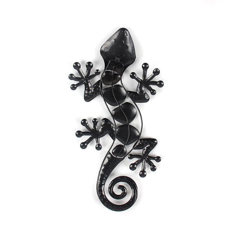 Gadget Gerbil Black Metal Gecko Wall Decoration