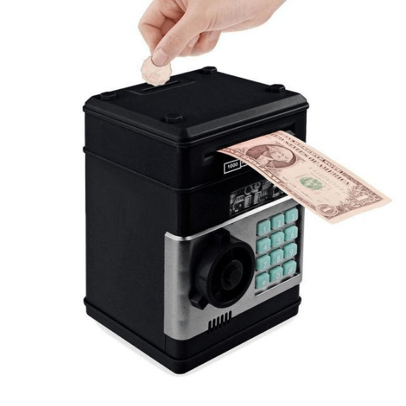 Gadget Gerbil Black Piggy Bank ATM Machine