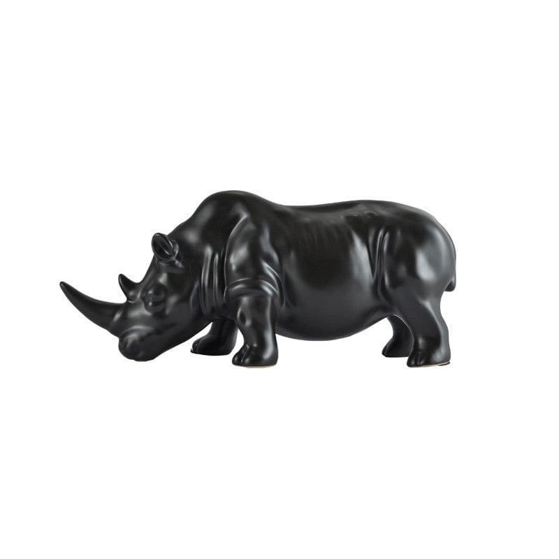 Gadget Gerbil Black Rhinoceros Resin Statue Decoration