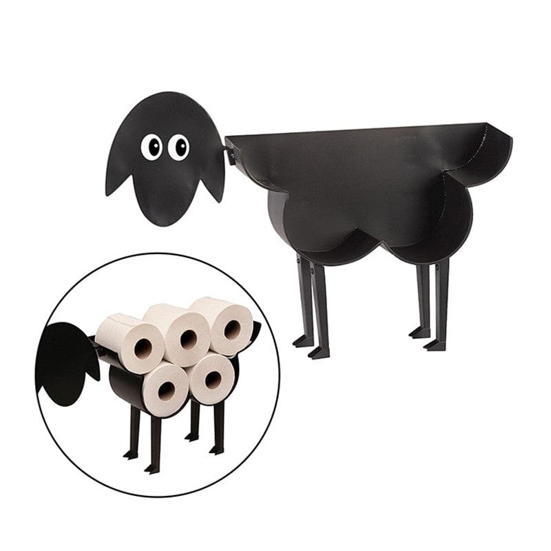 Gadget Gerbil Black Sheep Toilet Paper Holder Stand
